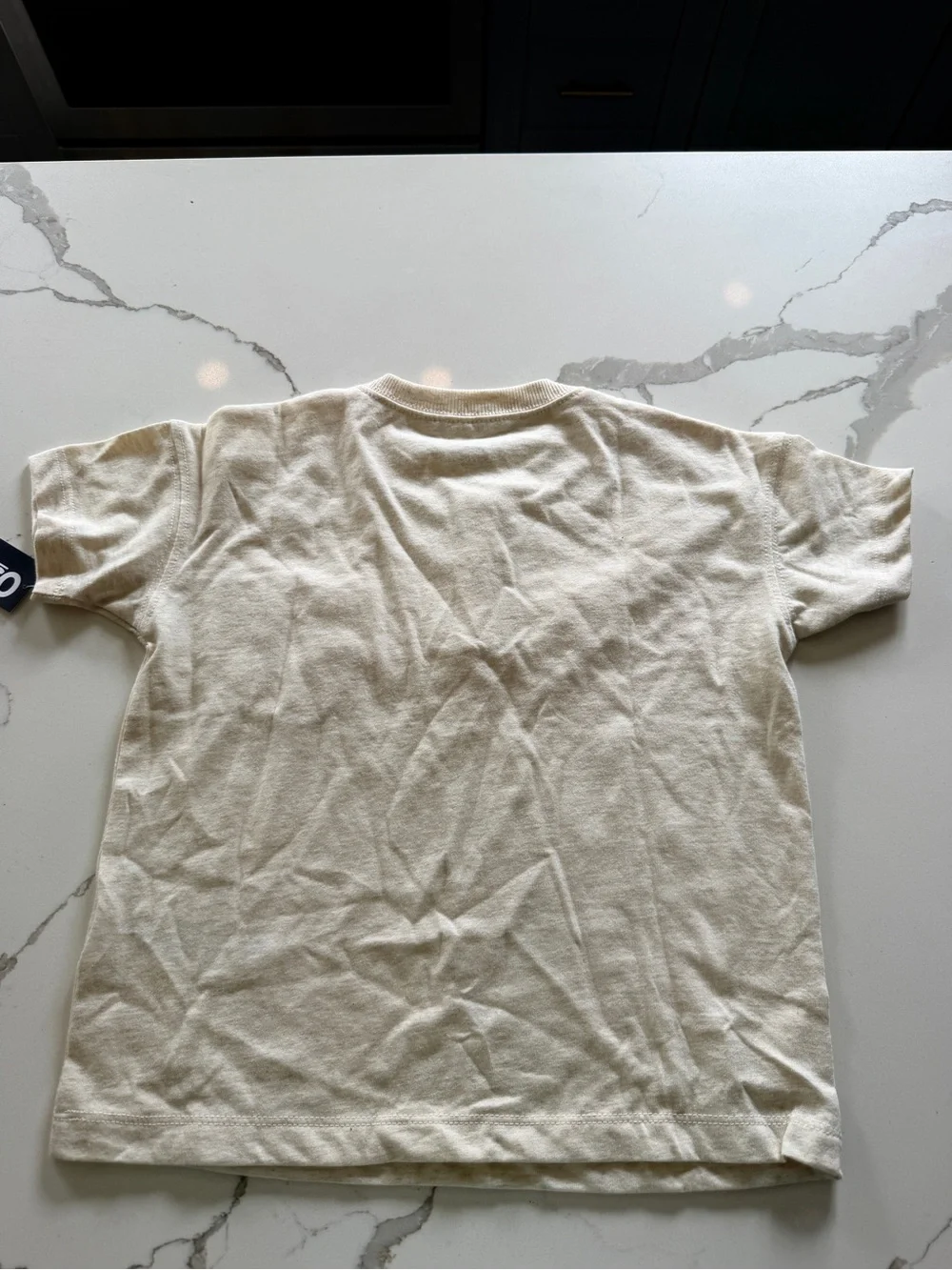 OshKosh B'gosh Cream Short Sleeve Henley Pocket Tee